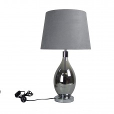 Classic Gradient Grey Glass Table Lamp Grey Shade